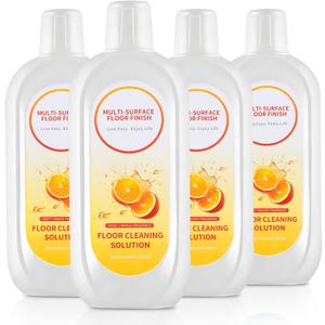 Floor Cleaning Solution Compatible with Tineco iFLOOR Series, All Robot Vacuums & Wireless Wet-Dry Mops, 4 Bottle Floor Cleaner Refill, Orange Scent (1 Fl Oz (Pack of 67))