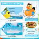 100Pcs Cruise Ducks Tags Kits Includes 30 Cruising Ducks with 30 Cruise Duck Tags & 40 Rubber Bands Assorted Random Rubber Ducks for Cruise Ship Hiding Ducks Easter Basket Stuffers