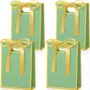 Kolldenn 30 Pcs Thank You Gift Bags with Handles 10.2 x 7.1 x 3.2 Inch Elegant Party Favor Bags with Ribbon Bow for Wedding Bridal Birthday Bridesmaid Holiday Party Supplies(Sage Green)