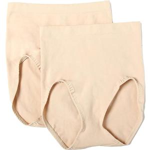 Bali Womens Shaping Ultra Firm Control Seamless Shapewear Brief Fajas, Pack of 2, DFX204 (Soft Taupe)