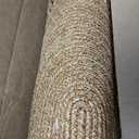Jute Semi Circle Doormat Half Moon Braided Front Door Mat, Non Shedding & Washable, Non Slip Backing, Waterproof Indoor Outdoor Entryway Rug for Porch, RV, Camper & Boat, 1'11" x 2'10"