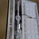 Gold Rectangular Crystal Chandelier Light Fixture 53.4 in Dining Room Chandelier Over Table Modern Farmhouse Ceiling Pendant Hanging Light Fixture for Living Room, Kitchen Island (Bulb not Included)