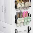 DEYILIAN Wall Shoe Rack for RV Shoe Storage, 3 Pack Wall Mounted Shoe Rack with Sticky Hanging Mounts for Camper Small Space Shoe Holder for Door Shoes Organization Shelf No Drilling