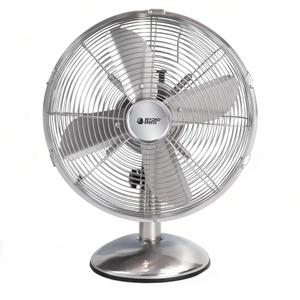 BEYOND BREEZE 12 Inch Retro Oscillating Table Fan, All Metal Desk Fan with 3-Speed and 80° Wide Oscillation, Perfect for Home and Office