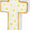Mud Pie Light Up Cross Sitter; 4 1/4" x 2 1/2"
