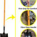 Ashman Heavy-Duty Transfer Shovel (6 Pack) with 47-Inch long Durable Handle and Blade- Ideal for Construction, Landscaping, Gardening, and Snow Removal- Durable, Rust-Resistant, and Multipurpose Scoop