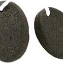 2-Pack Black Oval Pumice Stones for Feet – Natural Lava Callus & Corn Remover for Heels, Hard Skin, Pedicure Foot Exfoliation Tool
