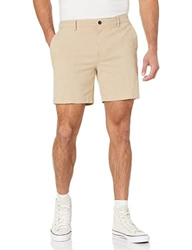 Amazon Essentials Men's Slim-Fit 7" Lightweight Comfort Stretch Oxford Short (Previously Goodthreads), Cream, 31