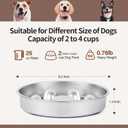 Slow Feeder Dog Bowl for Fast Eating Dogs Stainless Steel 8.2" with Non-Slip Base, Raised Obstacle Slow Down Eating for Small Medium Large Dogs, Reduces Bloat & Indigestion, Dishwasher Safe