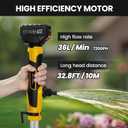 Cordless Stick Water Transfer Pump, Water Pump with 21V Battery Compatible with Makita 18V Battery,720GPH, Max Head Heicht 33 FT, Portable Utility Water Pump for Pool,Garden,Pond,Fish Tank