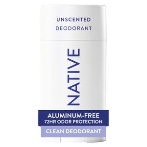 Native Deodorant Contains Naturally Derived Ingredients, 72 Hour Odor Control, Deodorant for Women and Men, Aluminum Free, Unscented 2.65oz