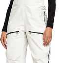 Roxy Women's Lunalite Gore-tex Bib Overalls 30k Waterproof, Tailored Fit, Fully Taped, Easy-entry Side Zip (White, XS)