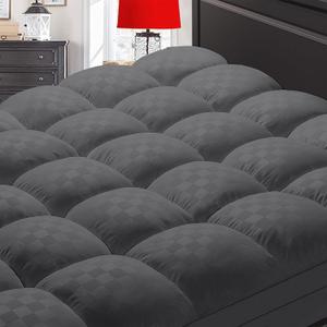 SameBed Mattress Topper Queen,Extra Thick Mattress Pad Cover for Back Pain,Cooling Mattress Protector with 8-21 Inch Deep Pocket,Overfilled Down Alternative Filling,Grey