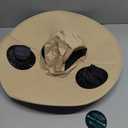 Wide Brim Solar Fan Fishing Hat for Outdoor, Rechargeable Solar Fan Hat with 2 Fans for Men, Breathable Sombrero for Hiking