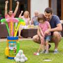 24 Pcs Plastic Mini Golf Clubs for Toddlers, Kids Golf Clubs Toy Set, Toy Balls for Kids Toddlers Outdoor Indoor Lawn Sports for Boys Girls (Bright)