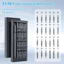 51-in-1 Small Precision Screwdriver Set - Electronics Repair Tiny Tool Kit [Super Durable],for Ring Doorbell, Laptop, Switch, PS5, Xbox, Macbook, iPhone, Watch, Glasses