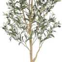 Realead 6ft Artificial Olive Tree, Tall Faux Olive Tree Plants, Fake Potted Olive Silk Tree with Branches and Fruits, Artificial Trees for Modern Home Office Living Room Floor Decor Indoor (72in)