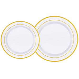 Goodluck 15 Pieces Gold Disposable Plates