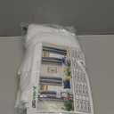 BGment Small White Linen Curtains 36 Inch Length for Cafe Kitchen Window - Half Window Drapes Semi Sheer with Rod Pocket Back Tab Light Filtering for Bathroom, 2 Panels, 29 Inch Wide Each Panel