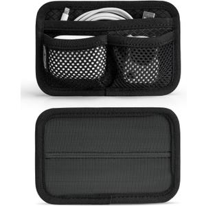 TACTICAL_GEEK TCM3 Mini EDC Organizer Board, Backpack Accessories with Open Pocket & Mesh Pocket, Utility Admin Bag Insert Panel Hook and Loop Modular Organizer for Daily Carry(Black)