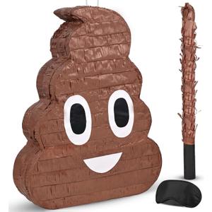 Poop Piata Funny Piata for Kids Birthday Party, Cinco De Mayo, Fiestas Decorations Party Favors17.1 x 13.1 x 3.5 Inches