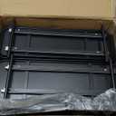 UMDONX Slim Storage Cart 4 Tier with Pull Out Basket Bathroom Organizer Rolling cart, Rolling Utility Cart Slide Out Organizer for Kitchen, Bathroom, Laundry Black