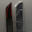 Rear Bumper Reflector, Pair of Left+Right Gloss Black Rear Bumper Reflector Honeycomb Set Fit for MK7.5 GTD R2017 2020