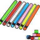 LED Armbands Slap Bracelets Wristbands Flashing Sports Pack of 6/7 Glow Party Supplies for Lives, Festivals Running Parties Night Events 13.75 x 1.57 Inch (6 Pack Colorful)