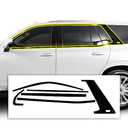 BOGAR TECH DESIGNS for Cadillac Escalade 2021-2024 Side Window Chrome Delete – Precut Vinyl Trim Overlay, Gloss Black Blackout Appearance