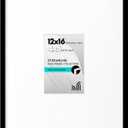 Americanflat 12x16 Picture Frame with Polished Plexiglass - Use as 4x6 Frame with Mat or Display 12x16 Photo Without Mat - Streamline Collection - Thin Border Picture Frames for Wall - Black