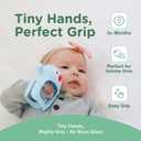 2 x Teething Toy for Infants & Babies, Teethers for Babies 3-6 Months, Baby Teethers 0-6 Months, Teething Toys 6-12 Months, TotCo Never-Drop Baby Teething Toy, Blue