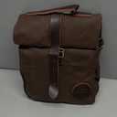 ASEBBO Insulated Lunch Bag 10L Sturdy Waxed Canvas Lunch Box for Men and Women, Leakproof Insulated Cooler Bag for Work Picnic Hiking, Lunchbox for Adults with Shoulder Strap (Brown) (Heritage Classic Bag)
