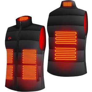 YBWLCLO Heated Vest for Men and Women with Side Zipper - Adjustable Fit and 3-Temp Electric Vest (Battery Not Included) (Large-X-Large)