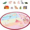 Childlike Behavior Baby Activity Mat - Baby Floor Mat - Play Mat for Babies - Lightweight Baby Playmat - Safe & Realistic Animal Figures Ground Mat - Activity Mat Non-Woven Fabric