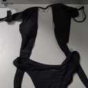 Lilosy Sexy Cute Underwire Cutout Halter Bikini Swimsuit Set Women Criss Cross Bathing Suit 2 Piece (Small, Black)