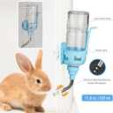 Guinea Pig Water Bottle, Small Animal Plastic Buckle no drip Glass Water Dispenser, Suitable for Hamsters, pet Rabbits, Rats, Mouse, Totoro, Hedgehogs (Blue)