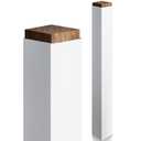 Thyle 1 Pcs 4 x 4 x 48 Inches Post Sleeve Vinyl Post Wrap Cover White Column Wraps for Porch Weatherproof Outdoor for Lasting Durability Easy Installation on Patio Decks Porches Mailbox
