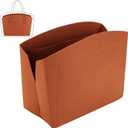 PH PandaHall 1pc Purse Organizer Insert Large Bag Organizer with Alloy Zipper Brown Felt Handbags Base Shaper Shell-Shaped Bag Organizer Tote Liner Pouch for Tote Bag Handbag Purse, 11.85.19