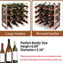 TONLEA 4 Tier Wine Bottle Holder, 16 Bottles Wine Storage, Wine Bottle Rack Stackable, Wine Storage Rack for Cabinet Pantry(Black, Version 1.0)