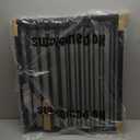 No Pawblems Free Standing Dog Gate with Door, 30'' Tall Foldable Dog Fence for Indoor & Outdoor, Up to 78 Inch Extra Wide Puppy Gate for Stairs, Hallways, Doorways, Deck, Yard (Black, 3 Panels)