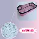 sold out Clear Cosmetic Bag with Waterproof Clear Top, Large Toiletry Organizer for Travel and Home, 12.4 x 5.12 inches Pink Makeup Bag