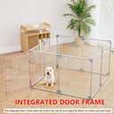 Acrylic Dog Playpen Dog Playpen Indoor Puppy Pen Pets Fence Puppies Cage10 Panels for Puppies Dog Play Pens for Dogs Indoor (8)