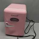 Skincare Fridge - 4L Makeup Fridge for Refrigerating Makeup, Skincare and Food, Mini Fridge for Bedroom, Office and Car, Cooler and Warmer, Beverage Cooler, Leather Pink