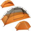 Clostnature Crux Lightweight Tent for Backpacking - 1/2/3/4 Person Ultralight Backpacking Tent, Waterproof Easy Setup Camping Tent, Hiking Tent for Outdoor, Hiking and Mountaineering (Orange)