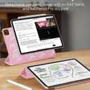 ESR for iPad Pro 13 Inch Case (M5/M4) 2025/2024, Powerful Magnetic Attachment, Slim Trifold Stand Case, Supports Pencil Pro & Pencil(USB-C), Auto Wake/Sleep, Rebound Series, Pink