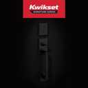 Kwikset San Clemente Front Door Lock Handle and Deadbolt Set, Entry Handleset Exterior with Interior Reversible Lever, Matte Black, Pick Resistant SmartKey Rekey Deadbolt Security