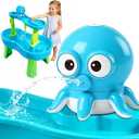 3 x Water Table Pump, Octopus Rechargeable Water Pump for Water Table Toddlers 1-3 Continuous Flow Summer Sensory Toys Water Play Table Accessories Outdoor Water Toys