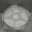 2 Pack Veggie Tray with Lid for Fridge, Clear Divided Serving Tray with Dip Snackle Box Container 6-Compartment Snack Storage for Party, Reusable Dinner Fruit Platter for Refrigerator Organizer Bins