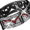 Luxury Jewelry Crystal Bracelet Compatible with Apple Watch Band 38/40/41/42/44/45/46/49mm iWatch Series 11/10/9/8/7/6/5/4,Bling Hollow-out Metal Wristband Strap with Sparkling Rhinestones Women