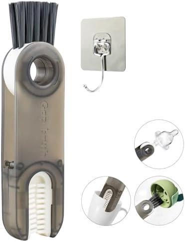 Grand Kitchen 3 in 1 Multifunctional Cleaning Brush - Cup Lid & Water Bottle Cleaning Tool (Gray)